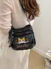 Bolso de mezclilla lavado bordado con gato lindo, nuevo, transfronterizo 2026, para mujer, versátil, con múltiples bolsillos, de hombro y cruzado