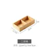 Plato Lateral para Olla Caliente Japonesa, Vajilla de Restaurante de Barbacoa, Caja de Ingredientes, Juego de Platos de Madera para Frutas, Bandeja de Nueve Compartimentos