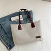 Bolso de Mano para Mujer de Gran Capacidad Estilo Coreano 2024 Nuevo Bolso Tote Simple Bolso Casual Bolso Cruzado de Lona