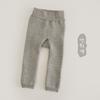 Leggings Femininos Outono e Inverno Forrados com Fleece Espessados Cor Lisa Meia-Calça Infantil Bebê Leggings Quentes para Bebê