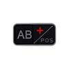 Parche de Goma con Insignia de Tipo de Sangre 3D de PVC A B O AB POS Pegatina de Moral Insignia con Gancho de Velcro en stock