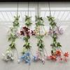 Nueva artificial de 8 cabezas de alambre Loto Loto boda salón de bodas decoración fila de flores camino lead arreglo floral decoración comercio exterior flor artificial