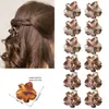Set Lindo Transfronterizo de 12 Piezas de Pinzas Pequeñas de Colores, Pinzas Mágicas para Cola de Caballo Alta, Pinzas de Flor para la Parte Trasera de la Cabeza de Mujer, Pinzas para el Cabello