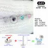 Brinco Stud para Orelha com Rosca Interna em Liga de Titânio G23 de 1,2 mm de Espessura, Estilo Doce e Descolado, Stud para Hélice de Orelha com Zircônia em Formato de Coração, Joia para Piercing com Dentes Estendidos