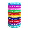 Pulseira de Aluno Estrela Recompensa Alunos Excepcionais Festa Temática Estrela Pulseira de Silicone de Aluno Estrela