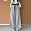 Pantalones elegantes para niñas, nuevo modelo otoño 2026, pantalones deportivos rectos para niños, pantalones de pierna ancha para niñas mayores, primavera y otoño