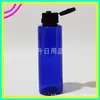 Garrafa com tampa flip-top na cor chá, 100ml; garrafa azul com tampa flip-top; frasco de hidrolato; frasco de óleo essencial, 100ml; garrafa com tampa de borboleta; garrafa de ombro reto; garrafa de loção