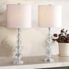 Lâmpada de Mesa com Cobertura de Tecido de Cristal e Ferragens Modernas Simples Decoração de Estudo Quarto Iluminação Criativa Transfronteiriça Atacado Americano Estilo Luxo Leve