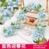 Decoração de trepadeira de flor de rosa artificial videira de rattan plástico cobertura de tubo de ar condicionado de teto de sala de estar tira de flor enrolada em flores artificiais