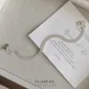 Pulsera de Malla Tejida Estilo Coreano Estilo Ins Plata de Ley S925 Estilo Minimalista Simple Joyería Versátil para Mujer Venta al por Mayor Transfronteriza