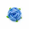 Ramo de Rosas Tejidas a Mano para el Día de San Valentín, Flores Artificiales de Alta Gama, Flores de Producto Terminado para el Día de la Mujer, Flores Eternas, Flores Tejidas a Crochet con Hilo