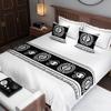 Flores creativas transfronterizas Toalla de pie de cama japonesa Bandera de cama Punto de invitado de hotel Venta directa de fábrica