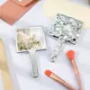 Espelho de Mão Portátil Quadrado, Espelho de Beleza de Alta Definição, Espelho de Maquiagem de Plástico, Presente, Personalizável, Atacado, Espelho Pequeno de Alto Valor