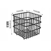 Cesta de almacenamiento de malla de hierro transfronteriza, cesta colgante de metal, estante de almacenamiento de tablero perforado, cesta de almacenamiento para pared sin taladro, cocina