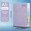 Cuaderno Planificador de Horarios A5 Inglés Transfronterizo 2027 Planificador de Horarios Plan de Gestión del Tiempo