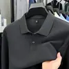 Camisa polo hexagonal de piqué de algodón 100% mercerizado de manga larga para hombre, camiseta básica de otoño e invierno, camiseta de cuello con botones de algodón puro