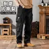 Pantalones Cargo Funcionales Americanos Multibolsillos para Hombre Otoño/Invierno Con Terciopelo Adentro Holgados Talla Grande Casual Rectos Pierna Ancha Deportivos Largos