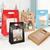 Bolsa de Regalo Transparente para Ventana al por Mayor Bolso de Mano Papel de Regalo para Envolver Regalos Bolsa de Regalo Grande Caja de Regalo Caja de Regalo Creativa