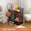 Cesta de Almacenamiento para Esterilla de Yoga, Estante de Almacenamiento para Equipo de Fitness en Casa con Ruedas, Estante de Almacenamiento tipo Sandwich para Baloncesto y Bádminton