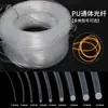 Fabricantes de Dongguan mangueira guia de luz pu destaque 6,0 mm cadarço de fibra luminosa de corpo inteiro moda tira guia de luz transparente