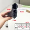Tira de Aço em Forma de U com Espuma Superior e Tira de Vedação Lateral de Espuma, Gabinete de Controle Elétrico à Prova de Poeira, Caixa Elétrica, Gabinete, Tira de Borracha para Porta de Carro, Resistente a Altas Temperaturas