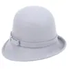 Rongmei 2026 Nuevo Sombrero Clásico Hepburn Transfronterizo con Ala Curva, Sombrero de Mezcla de Seda y Lana, Elegante Sombrero de Estilo Francés