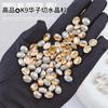 Atacado de diamantes para unhas K9 de alta qualidade com fundo pontudo, joias de diamante com formato, champagne, coração torto, quadrado gordo, vidro, ornamentos de diamante para unhas Maillard