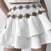 Cinturón Y2K Falda vestido para mujer Decoración Estilo Étnico Vintage Cadena de cintura de flores Accesorios Combinación total Moda de alta gama