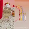 Colgante de oro nuevo Labubu de oro puro 999 con cordón de serie de borlas, un artículo popular en las transmisiones en vivo de Douyin para atraer clientes