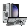 Para el nuevo Samsung S23ULTRA funda de teléfono con anillo de oso luchador Samsung S23 ventana deslizante magnética funda protectora