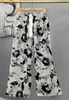 Pantalones de pijama de algodón para mujer, verano, finos, estampados, casuales, de pierna ancha, pueden usar mujeres embarazadas, comercio exterior, pantalones de talla grande