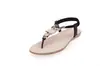 2017 Novas sandálias planas verão das mulheres salto plano frisado Bohemian toe Beach sapatos femininos atacado