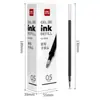 Deli 6916 Recarga Neutra Punta de Bala Estándar Ultra-Suave Escritura para Examen de Estudiante Negro 0.5 Recarga de Bolígrafo de Gel