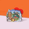 Ímã de Geladeira da Cidade Ímã de Geladeira de Madeira Cultural e Criativo Ímã de Geladeira Criativo Personalizado Adesivo Magnético de Cola Artesanato Lembranças de Viagem