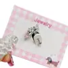 Brincos de Gatinho Fofos Feitos de Aço Titânio, Estilo Kawaii, Versáteis, Frescos e Doces, com um Pequeno Laço na Orelha de Gatinho