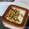 Pingente Pequeno em Forma de Estrela Gota D'água Banhado a Ouro Cobre para Pulseiras Artesanais DIY, Acessório de Joia da Moda T2846