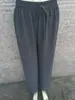 Calça de Verão Fina Yamamoto Plissada de Seda Gelada com Cintura Alta Elástica, Emagrecedora, Casual, Versátil, com Textura de Seda Gelada