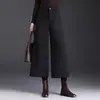 Pantalones de pierna ancha con temperamento elegante para mujer 2026 Otoño/Invierno Nuevo Estilo Cintura Alta Adelgazantes Petites Versátiles para el Trabajo Casual
