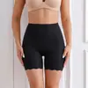 Shorts de seguridad de verano para mujer talla grande, hechos de seda helada, de cintura alta, finos, control de abdomen, no se enrollan, diseño de pierna recta, anti-exposición, sin costuras