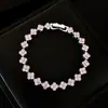 Pulsera de Trébol de Circonita y Nácar Lujo Ligero Temperamento de Gama Alta Joyería Estilo Coreano Ins Celebridad de Internet Estilo Popular Joyería al por Mayor