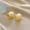 Brincos de Flor de Pérola de Alta Qualidade Agulha de Prata Moda Retrô Luxo Leve Francês Elegante Elegante Brincos de Celebridade da Internet para Mulheres