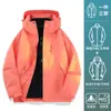 Chaqueta exterior 3 en 1 a prueba de viento e impermeable estilo Luo Tu para mujer, adecuada para senderismo, chaqueta gruesa de talla grande para hombre, 2026
