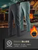 Calças de caminhada com enchimento de plumas para uso externo, unissex, design três em um para outono e inverno, à prova de vento, espessadas para aquecimento, resistentes à água e material softshell para montanhismo