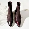 Moda Otoño e Invierno 2026 Botas de Mujer Elegantes Versátiles Puntera Puntiaguda Cortas Elásticas Adelgazantes Versátiles Tacón Grueso