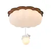 Estilo Crema Oso Lámpara de Araña para Habitación Infantil Lámpara de Nube Niño Niña Lámpara Cálida para Habitación de Bebé Protección Ocular Lámpara para Dormitorio Infantil