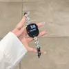 Pulseira de flor trevo de quatro folhas cravejada de diamantes com pulseira de metal adequada para Apple 11, Huawei 11, Fit5, GT5, Xiaomi 10