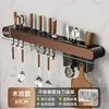 Fábrica de Origem Suporte de Faca de Parede para Cozinha Sem Furos Suporte de Faca Multifuncional de Madeira Suporte para Hashi e Colher Armazenamento de Facas de Aço Inoxidável
