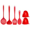 Luvas Térmicas para Cozinha no Atacado, Utensílios de Cozinha Integrados de Silicone, Espátula Antiaderente para Panelas, Luvas Resistentes a Altas Temperaturas para Forno de Micro-ondas