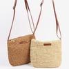 Bolso bandolera informal de paja, nuevo bolso de verano sencillo y portátil, bolso tejido, bolso de playa para vacaciones en la playa, bolso de mujer combinable
