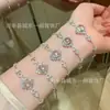 Venta al por mayor del fabricante Xiaohongshu Pulsera de Plata S925 Incrustada con Jade Natural de Espuma de Agua, Diseño de Lujo Ligero para Mujeres